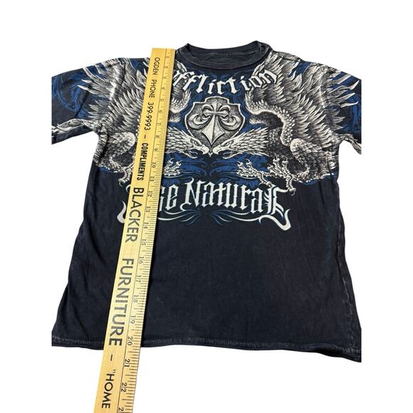 Vintage Y2K Sz Small Affliction Signature Natural Randy Couture Shirt Distressed - Picture 2 of 6